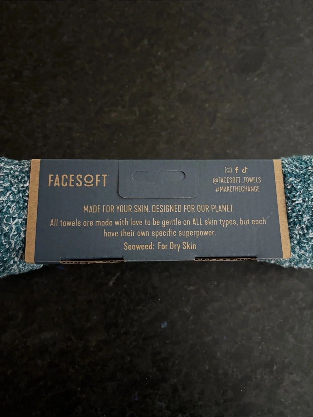Face soft Seaweed Eco-Friendly Face Towel - Teal